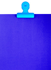 Image showing Blank Blue Clipboard For A Message Or Notice