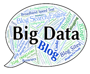 Image showing Big Data Indicates Huge Text And Large