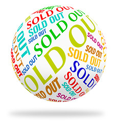 Image showing Sold Out Cube Means Stock Stocks And Text