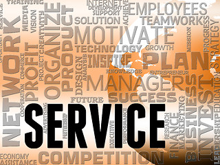 Image showing Server Words Indicates Customer Service And Assist