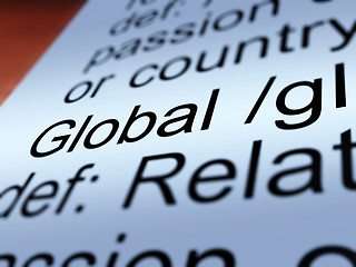 Image showing Global Definition Closeup Showing Worldwide Or International