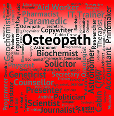 Image showing Osteopath Job Indicates Work Osteopathy And Therapy