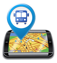 Image showing Bus Gps Means Public Transport And Buses