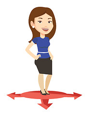 Image showing Woman choosing career way vector illustration.