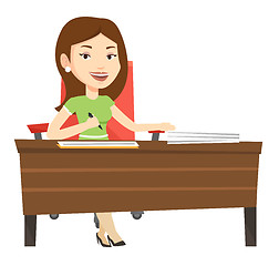 Image showing Signing of business contract vector illustration.