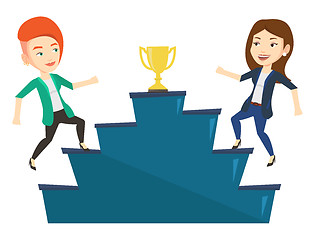 Image showing Two women competing for the business award.