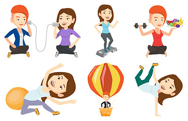 Image showing Vector set of sport characters.