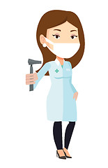 Image showing Ear nose throat doctor vector illustration.