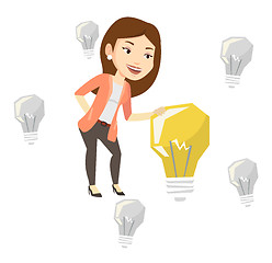 Image showing Businesswoman having business idea.