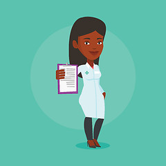 Image showing Doctor with clipboard vector illustration.