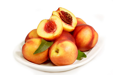 Image showing Red nectarines