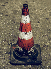 Image showing Vintage looking Traffic cone