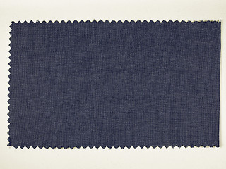 Image showing Vintage looking Blue fabric sample