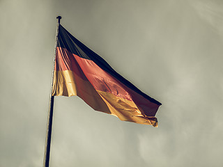 Image showing Vintage looking German flag