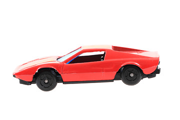 Image showing red metal toy car 