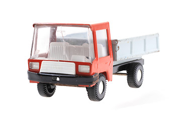 Image showing red metal toy car 