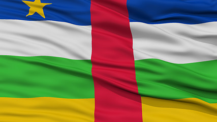 Image showing Closeup Central African Republic Flag