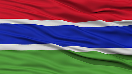 Image showing Closeup Gambia Flag