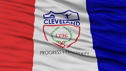Image showing Closeup of Cleveland City Flag