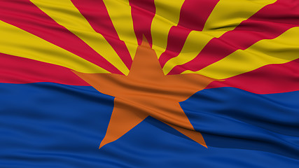 Image showing Closeup Arizona Flag, USA state