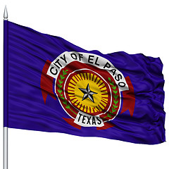 Image showing El Paso City Flag on Flagpole, USA