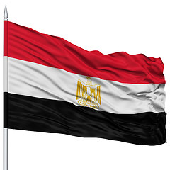Image showing Egypt Flag on Flagpole
