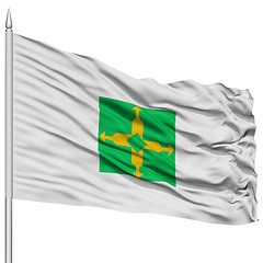 Image showing Brasilia City Flag on Flagpole