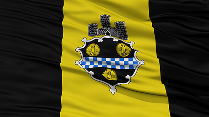 Image showing Closeup of Pittsburgh City Flag