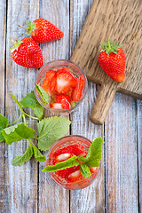 Image showing strawberry drink