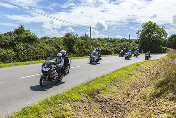 Image showing Group of Bikes - Tour de France 2016