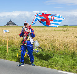 Image showing Fan at The Start of Tour de France 2016