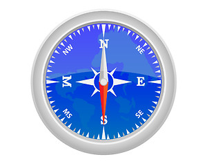 Image showing Sea compass on a white background