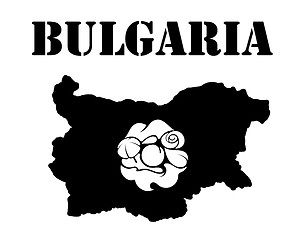 Image showing Symbol of Bulgaria and map