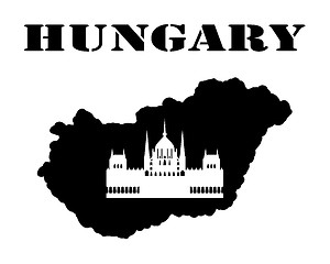 Image showing Symbol of  Hungary and maps