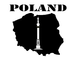 Image showing Symbol of Poland and maps