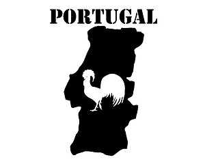 Image showing Symbol of Portugal and maps