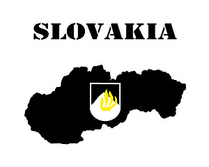 Image showing Symbol of Slovakia and maps