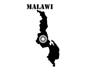 Image showing Symbol of  Malawi and map