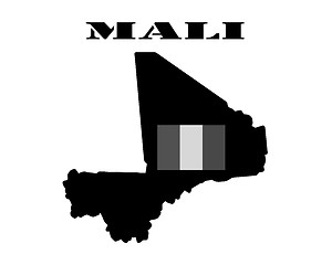 Image showing Symbol of  Mali and map