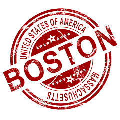 Image showing Boston stamp with white background