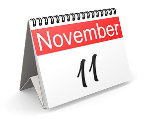 Image showing November 11 on calendar 