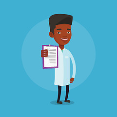 Image showing Doctor with clipboard vector illustration.