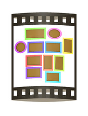 Image showing Abstract frames. Conceptual design. 3D illustration. The film st