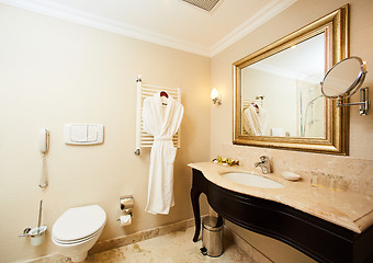 Image showing Interior of a hotel bathroom