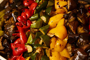 Image showing Steamed vegetables close up