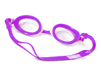 Image showing Wet goggles for swimming with water drops