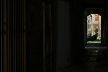 Image showing Gondola in Venice, Veneto, Italy, Europe