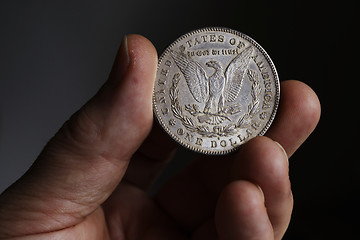 Image showing the old silver American dollar of 1878