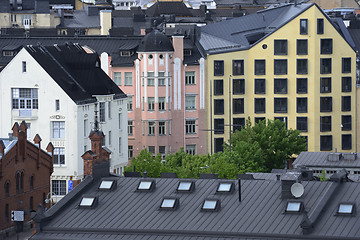 Image showing view of Helsinki, roofs, attics, windows