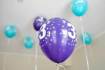 Image showing  Balloons party happy birthday decoration